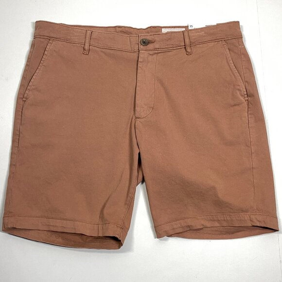 NWT AG Adriano Goldschmied Shorts - The Wanderer - Brown - Size 35 - 8.5" - Picture 1 of 6